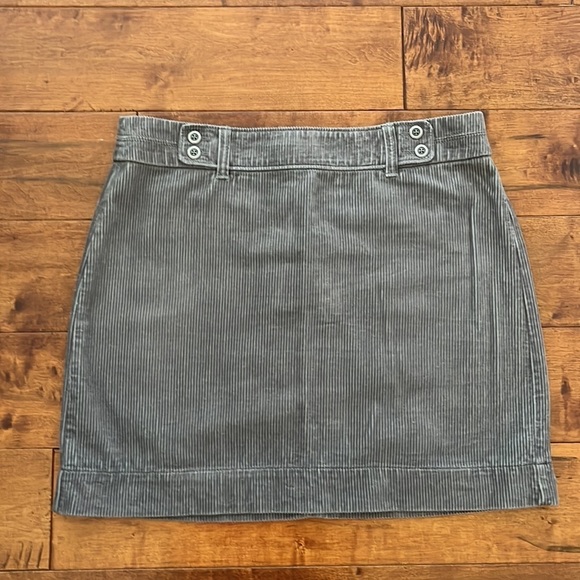 Loft Corduroy Skirt Gray Size 10 Petite - Picture 4 of 13